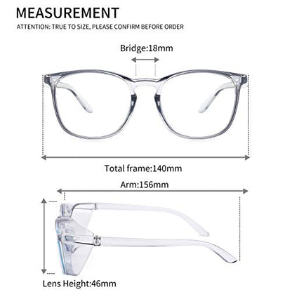 Alsenor Safety Glasses Anti Fog Goggles Protective Eyewear Blue Light Blocking Anti Dust UV Protection Glasses For Men Women (2 Pack (Blue + Clear)) - color: 2 Pack (Blue + Clear)