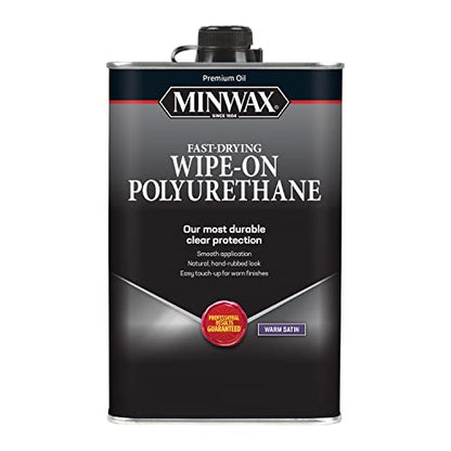 Minwax Oil-Based Wipe-On Polyurethane, 1 Quart, Satin
