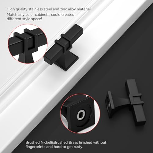 homdiy Black Cabinet Knobs 24 Pack Matte Black Cabinet Knobs Single Hole - color: Black, size: Single Hole