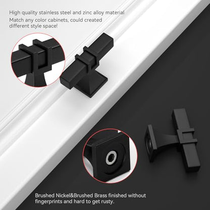 homdiy Black Cabinet Knobs 24 Pack Matte Black Cabinet Knobs Single Hole - color: Black, size: Single Hole