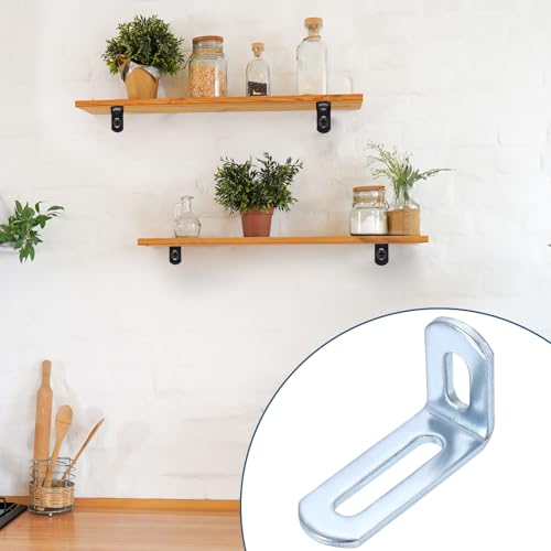 uxcell 8 Pcs Adjustable Right Angle Brackets 2"x1.2"x0.7" Silver - color: Silver, size: 2"x1.2"x0.7"