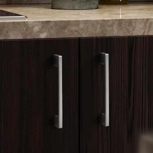 TUNNY 10 Pack Classic Cabinet Handles-5"/128mm Screw Spacing Brushed Nickel Furniture Hardware Handles for Kitchen Cabinets Bedroom Cabinet Pull - color: Brushed Nickel, size: 5"(128mm)Hole Center