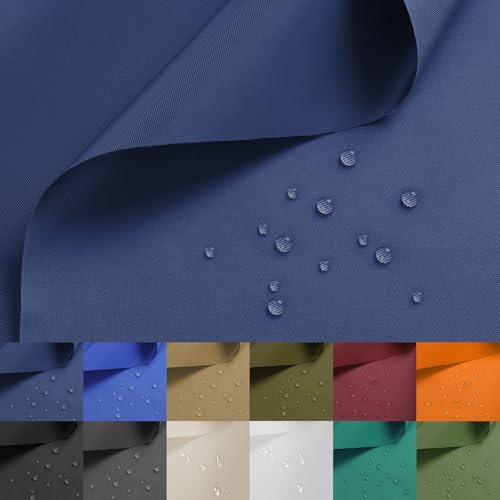 Waterproof Nylon Fabric 420D Twill Fabric by the Yard 58x180 Inch Navy Blue - color: Navy Blue, size: Pre Cut 5 Yard