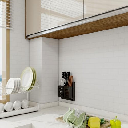 Peel and Stick Backsplash Tile, 20 Sheets White Subway Tile, 13.5" x 5.8" 3D PVC Self Adhesive Wall Tile for Kitchen, Bathroom, Fireplace, RV - color: White-white