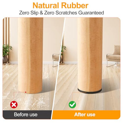 CHUNZEXI 16 Pack 2 Inch Non Slip Furniture Pads, Round Self Adhesive Rubber - size: 2 inch 16 Round