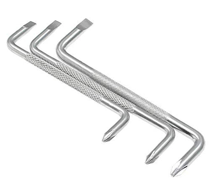 3Pcs Offset Screwdriver Set Phillips Flat Head Z Shaped