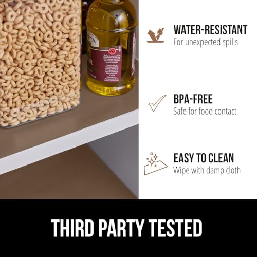 GORILLA GRIP® Peel and Stick Paper, Cabinet Liner, 17.5"x10' Dark Beige - color: Beige, size: 120"w X 17.5"l