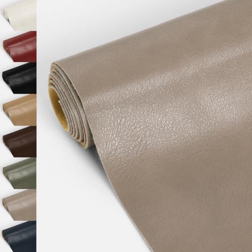 Faux Leather 1.00mm Upholstery Fabric by the Yard 12 Yard Camel Beige - color: Camel Beige, size: 12 Yard