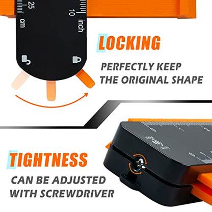 TOOLIFE Contour Gauge,Christmas Gifts for Men Dad Husband,Woodworking Tools for Flooring Carpentry, Stocking Stuffers for Him, Anniversary Birthday ideas, Shape Duplicator Cool Gadgets(10Inch) - style: 10 INCH