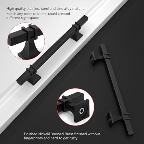 homdiy Black Cabinet Pulls 3 Inch Matte Black Cabinet Pulls 24 Pack - color: Black, size: 3 Inch(76mm) Hole Centers