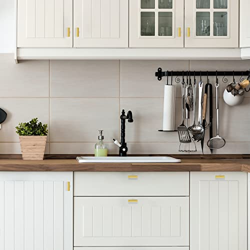 Ravinte Brushed Brass Square Cabinet Handles & Pulls 2 Inch Length 30 Pack - color: Brushed Gold