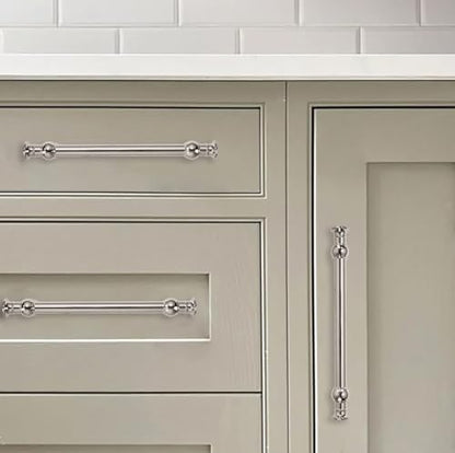 2 Pack 3 Inch Hole Center Polished Nickel Cabinet Pulls-Heavy Duty Solid Cabinet Handles Suitable for Cabinets, Dressers, Kitchens and Bathroom cabinets - color: Polished Nickel, size: 3 Inch hole center, style: 2-Pack