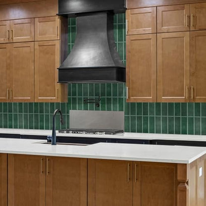 Peel and Stick Tile，New Upgrade Thicker Design Self Adhesive 12" x 12" Large Premium Peel and Stick Backsplash for Kitchen (Forest Green). - color: Forest Green