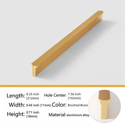 5 Pack Gold Cabinet Pulls - Brushed Brass Kitchen Hardware Handles for Dresser Drawers -T Shape Cabinet Hardware (8.35 inch,Brushed Gold) - color: Brushed Gold, size: 8.35 inch