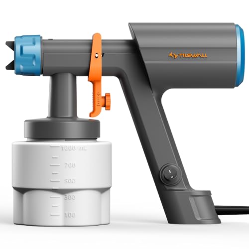Tilswall Handheld Paint Sprayer Dreamer600 HVLP Spray Gun for Painting Blue - color: Blue