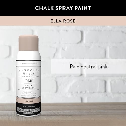 Magnolia Home by Joanna Gaines Interior/Exterior Spray Paint for Small Projects, Ultra-Matte, Chalk Style, ELLA ROSE - 12 oz. Aerosol - color: Ella Rose, style: Ultra-Matte