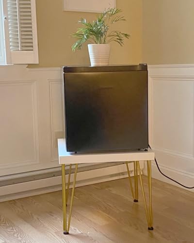 Osring 3 Rods Metal Hairpin Legs 6 Inch, Gold Furniture Table Feet 4Pcs - size: 6 Inch
