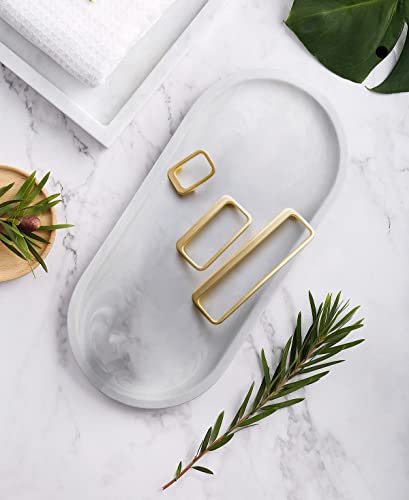 Goo-Ki Light Brushed Brass Cabinet Knobs,Modern Zinc Alloy Drawer Knobs for Drawer,Wardrobe,Cupboard,6 Pack - color: Light Brushed Brass, size: 0.6'' HOLE CENTERS