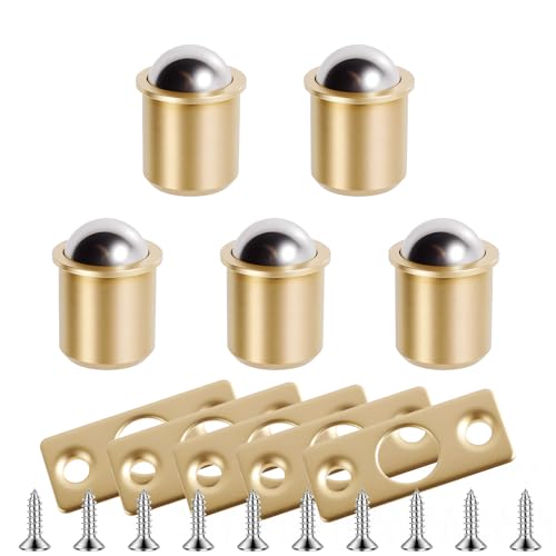 5 Pcs Brass Ball Catch Latch, 12.5x14mm Bronze Cabinet Door Catch - size: Brass 12.5x14mm