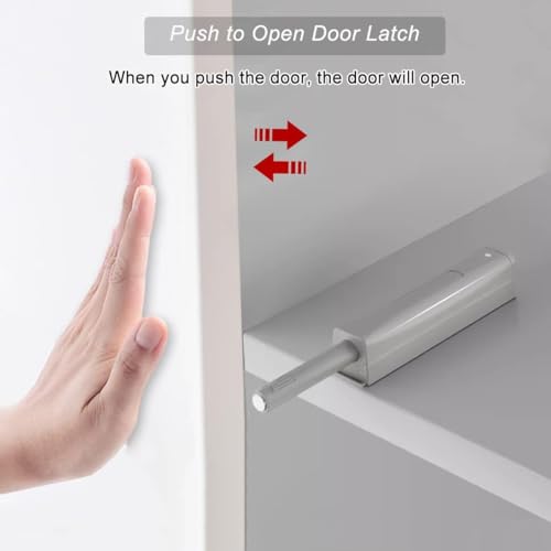 Magnetic Push Latch & Lock ZKRIOC 2 Pack Push to Open Door Latch Cabinet Hardware for Door Touch Latch and Catch Magnet Push Release Heavy Duty Tip on Closet Close Strong Pop Out