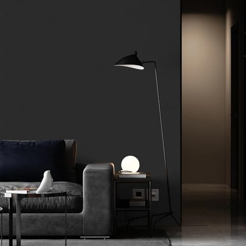Black Wallpaper Peel and Stick with Tools, Matte Black Contact Paper - color: Black, size: 17.7" x 590.5"