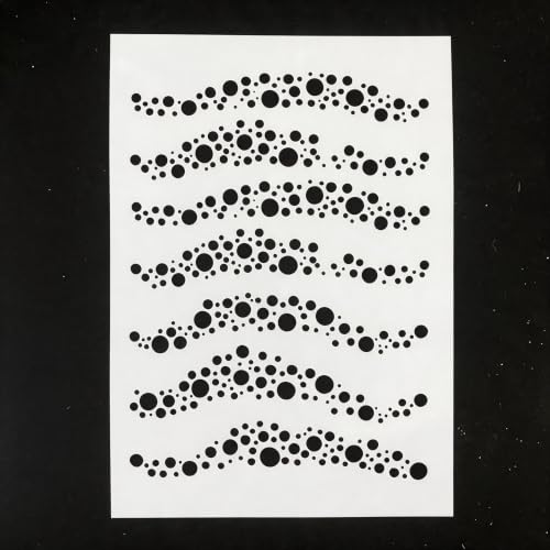 TIAMECH A4 Reusable Wave Bubble Stencil for Painting - color: Wave Bubble