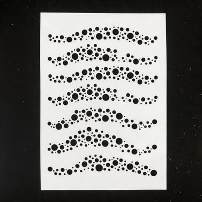 TIAMECH A4 Reusable Wave Bubble Stencil for Painting - color: Wave Bubble