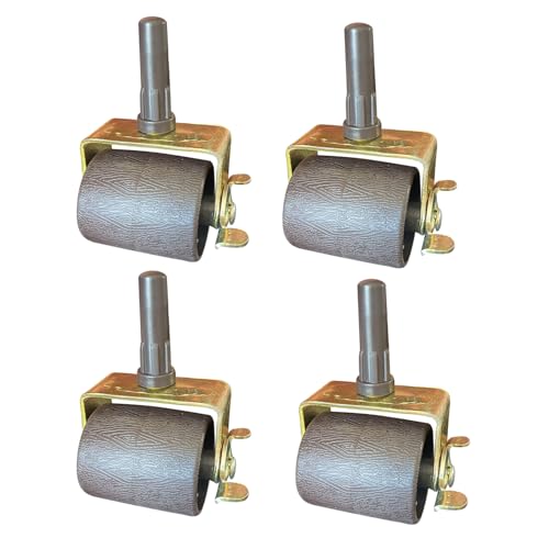 4PCS Locking Metal Stem Wheels Casters Rollers for Bed Frame