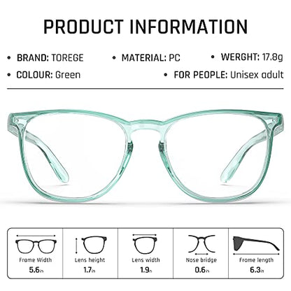 TOREGE Safety Goggles, Stylish Lightweight Safety Glasses With Anti-Fog And Anti-Blue Light Lenses, Light Green - color: Light Green&clear Lens