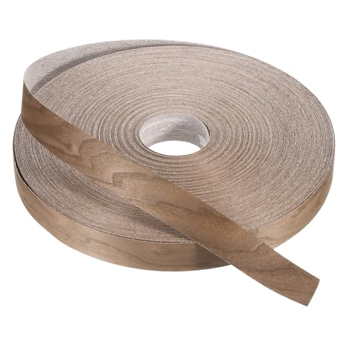 PATIKIL Walnut Edge Banding, 1-1/2 Inch x 250 ft Wood Veneer Tape Pre-glued Flexible Plywood Edge Banding with Hot Melt Adhesive for Furniture Restoration - color: Walnut, size: 1-1/2 Inch x 250 ft