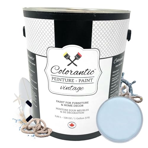 Colorantic | NAUTICAL Furniture Chalk Paint for DIY- Multi-Surface All-in-One Craft Paint | LIGHT BLUE Decorative Painting for Wood (128 oz Gallon) - color: Nautical, size: 128 Fl Oz (Pack of 1)