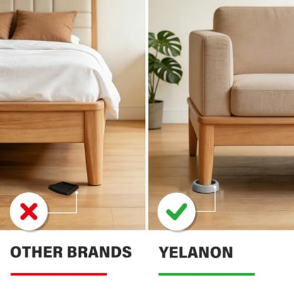 Non Slip Furniture Pads for Hardwood Floors -Yelanon 4Pcs 4” Coasters Cups - color: 4pcs4"round Gray