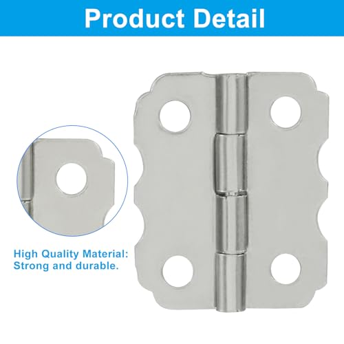 30PCS Small Decorative Hinges, Silver - color: Silver