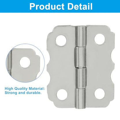 30PCS Small Decorative Hinges, Silver - color: Silver
