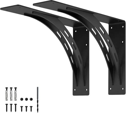 30 inch x 18.8 inch Heavy Duty Shelf Brackets , Max Load 1100 Lbs ,Premium Alloy Metal Mantel Brackets (Set of 2) Fireplace Mantel Brackets (Thickness 0.32 inch/ 8mm) - size: 30 inch x 18.8 inch