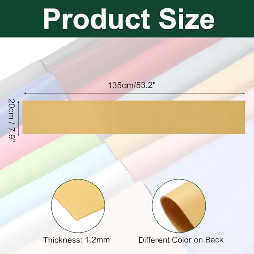 MECCANIXITY Faux Leather Sheets, 8x53 Inch (20x135cm) Smooth Solid PU Leather Fabric Roll for DIY Handmade Craft Sewing Bowing Earrings, Gardenia Yellow/Yellow - color: Gardenia Yellow/Yellow, size: 8x53 Inch