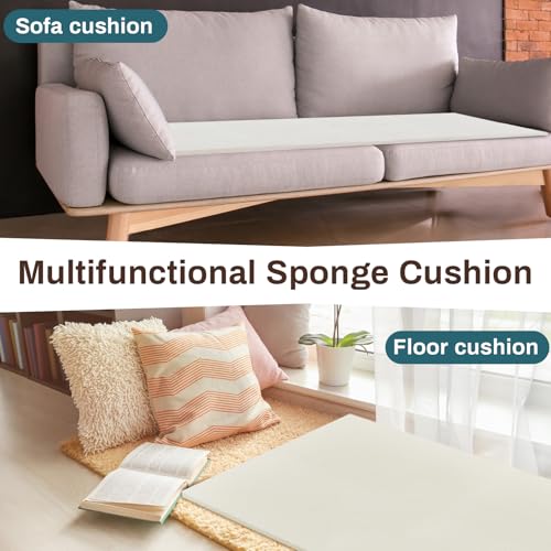 Frienda 1 Pack 118" x 60" x 0.2" Upholstery High Density Craft Foam, White - color: White, size: 118" X 60" X 0.2"