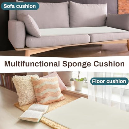 Frienda 1 Pack 118" x 60" x 0.2" Upholstery High Density Craft Foam, White - color: White, size: 118" X 60" X 0.2"