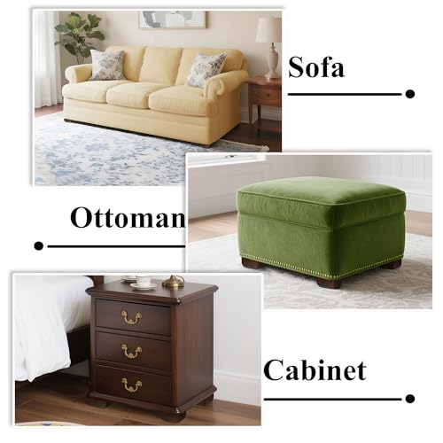 Sofa Legs Square Bed Feet 2 inch Wood Replacement Leg for Furniture Set of 4, Dark Brown - size: 2 inch (4pcs) Standard (With hanger bolt)