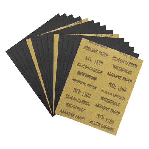 15Pcs Sand Papers 9x11In 1500 Grit Sandpaper Sheets Silicon Carbide - size: 1500 Grit