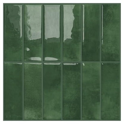 DEWOO Green Peel and Stick Backsplash Tiles for Kitchen Wall 10-Sheet