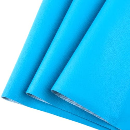 HGUAN Marine Vinyl Upholstery Faux Leather Sheets Fabric 54" X 36" Suitable for Furniture Sewing,Sofa Handmade DIY Projects (Blue, 1 Yard) - color: Blue, size: 1 YARD