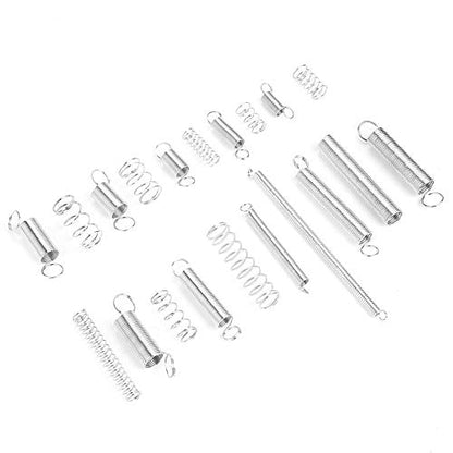 Oumefar 200pcs/set Springs Assortment Kit Good Elasticity Extension Spring Hook Zinc Plated Compression Springs Kit with Box for Toys Clamping Tools
