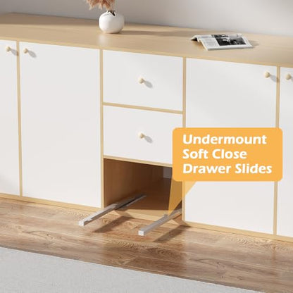 Pair Undermount Drawer Slides Bottom Mount Pull Out Shelf Slider Under Mount Drawer Glides Full Extension Soft Close Drawer Runner Shelf Track for Kitchen Face Frame or Frameless Cabinet Drawer - size: 8 Inch