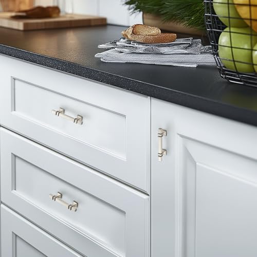 HOME EDIT Brushed Nickel Pulls Cabinet Handles 3 Inch 10 Pack - color: Brushed Nickel, size: 3 In Hole Center