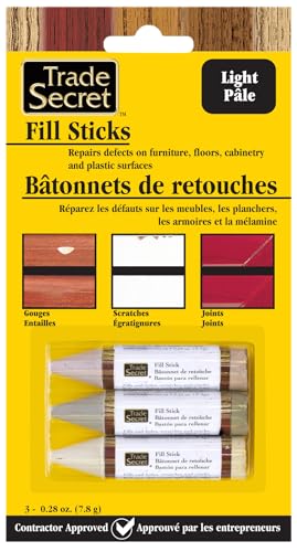 Wood Filler Putty Scratch Repair Fill Stick, Light Surface, 3-Pack - color: Light Tones