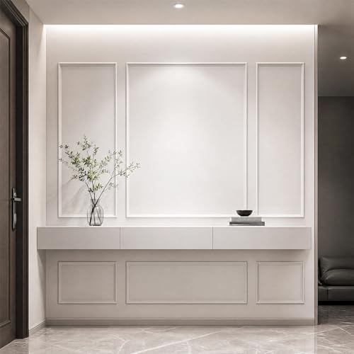 6 Set Peel and Stick Wall Molding Kit (24x60in)