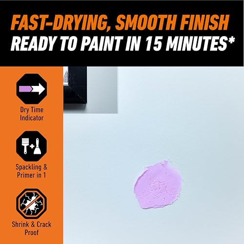 GORILLA High Performance Wall Repair, 16 oz Tub, Color Change Formula