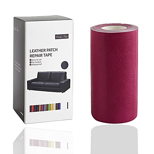 Leather Repair Tape kit Patch Heavy Duty, Retro Pink 4 x 60 inch Self Adhesive Patch for Furniture Couches, Computer Chair, - color: Retro Pink, size: 4*60 inch