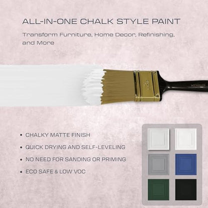 Chalk Style Paint, Off White (Serene Linen), Pint, Matte - color: 04) Serene Linen, size: 16 Fl Oz (Pack of 1)